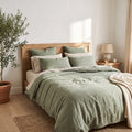 100% Pure Premium Linen Bedding Set | Stone Washed Soft Flax Duvet Cover & Pillowcase Bed Linens