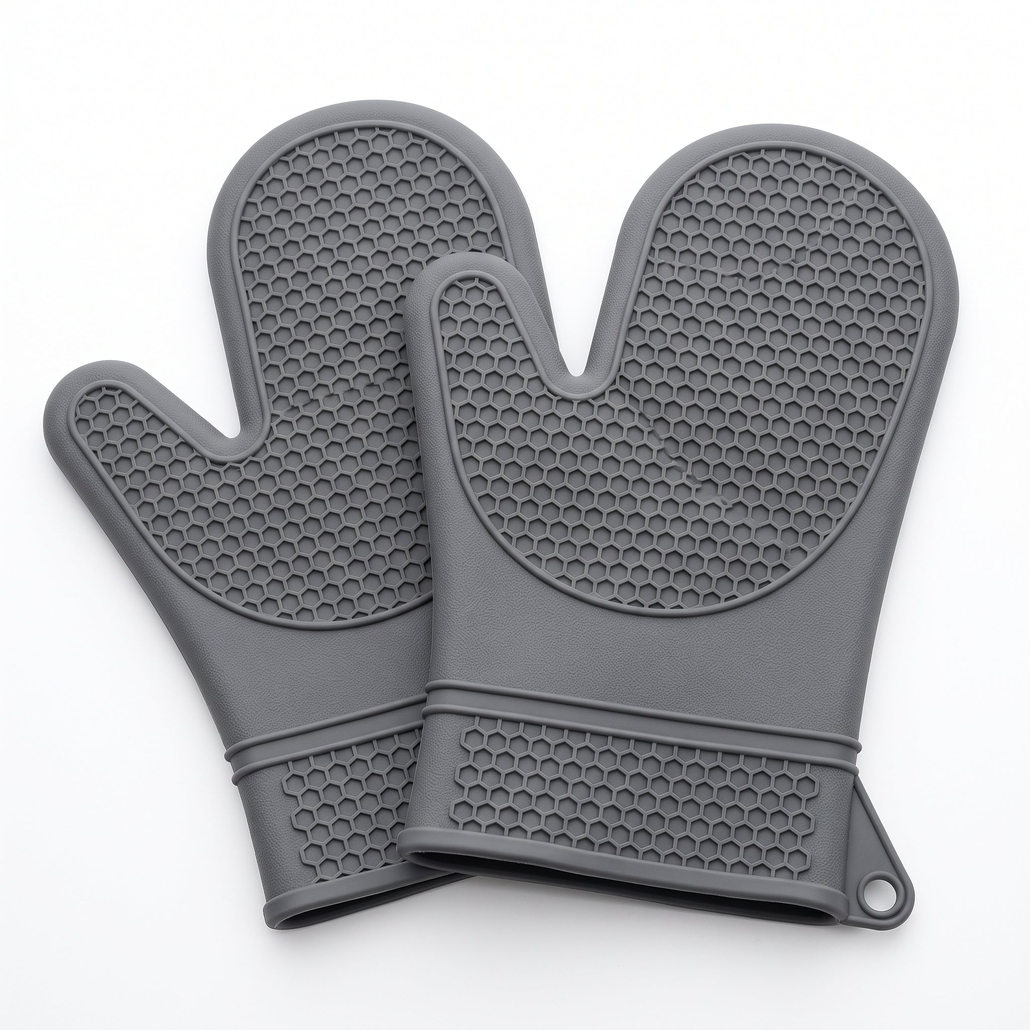 Food Grade Silicone Heat Resistant Oven Mitts | Non-Slip Waterproof Kitchen Potholders for Cooking, Grilling & Baking